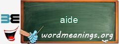 WordMeaning blackboard for aide